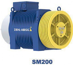 موتور گیرلس آسانسور زیلابگ ۶ نفره ۵Kw مدل SM200-15C 3vf (فلکه ۳۲ سرعت ۱٫۶m)